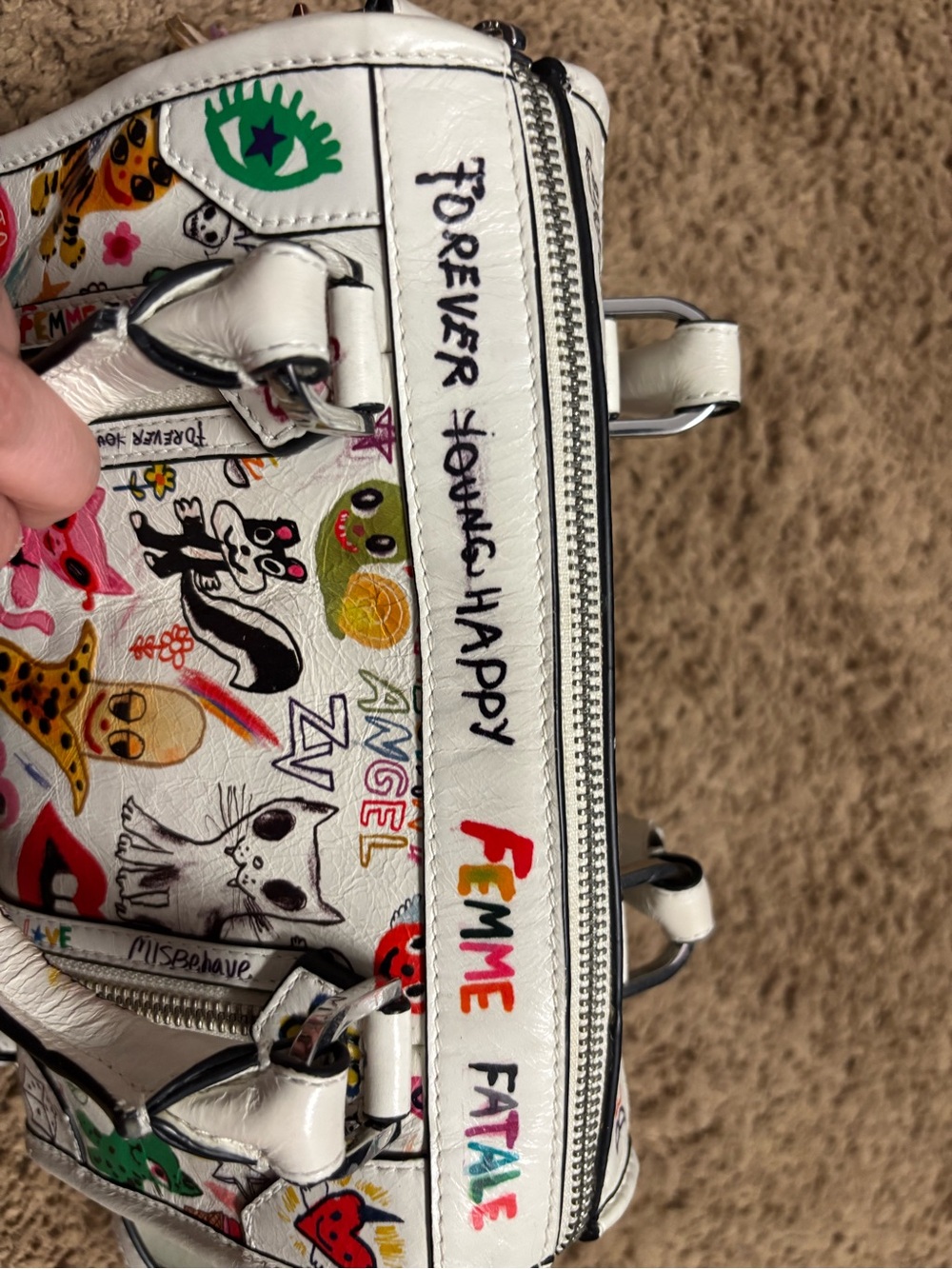 Zadig & Voltaire White Sunny #2 purse RARE - Picture 3 of 9